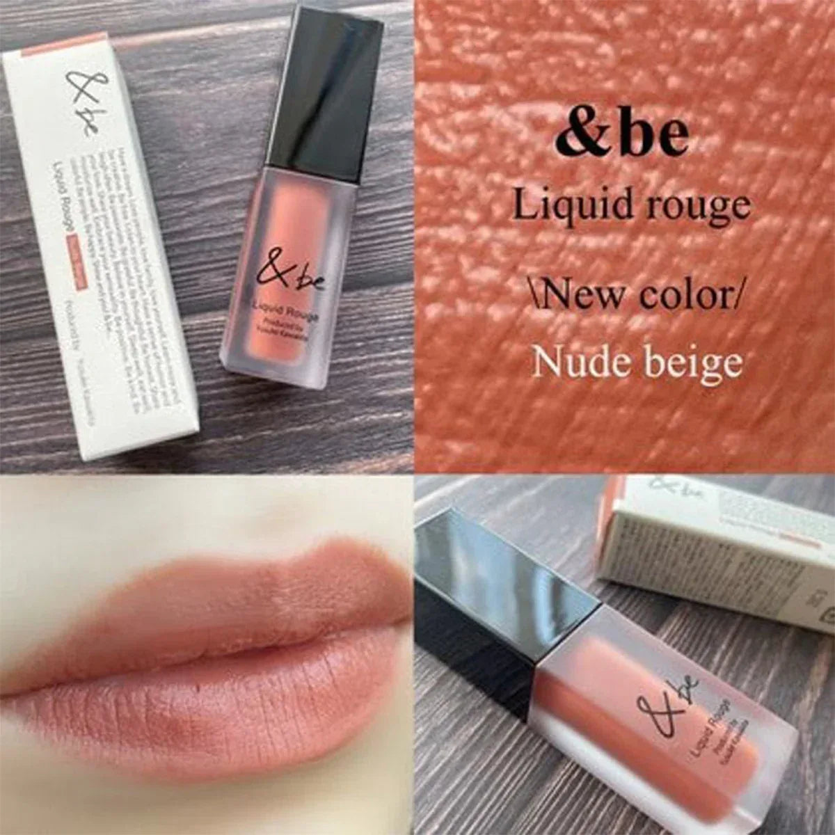 &be Matte Lip Tint Long-Lasting Nude Beige 4g - WaaaTokyo