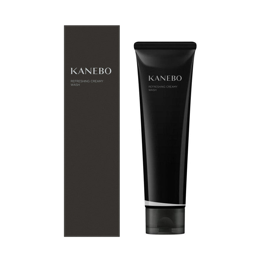 Kanebo refreshing cream wash tube and packaging on a white background